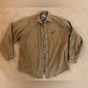 Vintage Carhartt Mens Size Large Tall Flannel Lined Canvas Shirt Jacket S96